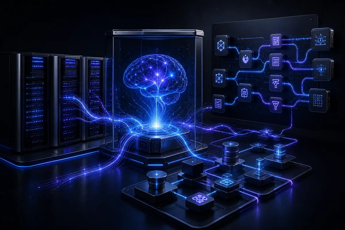Illustration générique sur le thème IA et automatisation